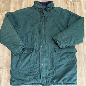 Vintage OshKosh Bgosh Coat Flannel Lined Men's 2XLT 50-52 Tall Green Jacket